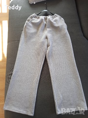 Стилен широк панталон, с широк крачол, висока талия, снимка 3 - Панталони - 44124869