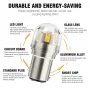 Комплект 2 Броя LED Диодни крушки бяла светлина BA15S 12V 24V с Canbus, снимка 3