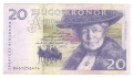 Sweden-20 Kronor-2008-P# 63d-small type-Paper, снимка 1