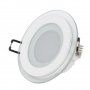 LED луничка за вграждане - кръг, 6W бяла светлина с LED драйвер, снимка 1 - Лампи за таван - 39136523
