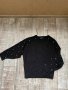 Черна блуза лек тънък пуловер овърсайз  широк прилеп перли  Zara , снимка 8