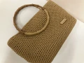 Ръчно-плетена дамска чанта с твърди дръжки, снимка 5