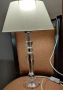 Настолна кристална лампа с абажур от плат, снимка 2