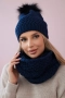 Дамски зимен комплект шапка и шал, 3цвята , снимка 2
