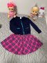 Детска пола, блузка и жилетка, снимка 1