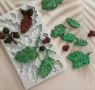 Микс есенни листа листо жълъд жълъди лешник голям силиконов молд форма фондан шоколад декор украса , снимка 3