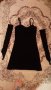 Малка черна кадифена рокличка  с ръкави- Little Black Dress, снимка 2