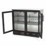 хладилна витрина за бар, 227л - от 0° до +12°C - две стъклени врати - черна, снимка 2