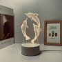Холограмна 3D LED лампа-Делфини, снимка 4