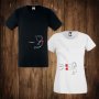 Тениски за двойки - Свети Валентин - мъжка тениска + дамска тениска , снимка 1 - Тениски - 27767647