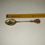 Изящна стара сувенирна лъжичка с емайл - ПРАГА, снимка 3