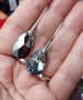 Масивни сребърни обеци с кристали Swarovski / проба 925, снимка 2