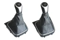 Топка кожена за скоростен лост 5/6 скорости с маншон за VW GOLF 5 V 6 VI PLUS JETTA, снимка 1