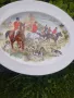 Овално плато с ловна сцена Леки следи от износване на канта, едва забележими. 34,5/27 см. , снимка 5