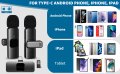 Комплект 2 бр. Lavalier Безжични петлични микрофони iPhone/iPad/Android Type-C/OTG/видео подкаст, снимка 14