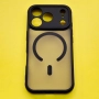 iPhone 17 Pro кейс MagSafe матов черен полупрозрачен, снимка 4
