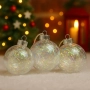 Прозрачни коледни топки с преливащ ефект - 3бр в опаковка, снимка 1