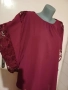 ДАМСКА Тъмно Червена БЛУЗА - Размер XXXL / XXXXL , снимка 2