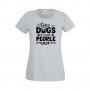 Дамска тениска Свети Валентин Love Dogs Because People Suck, снимка 2