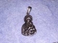 СТАРА ПРАВОСЛАВНА СРЕБЪРНА НАГРЪДНА ИКОНКА с ВЕРИЖКА СРЕБРО 925 Като БОНУС 37311, снимка 12