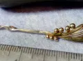 Стара СРЕБЪРНА ИГЛА БРОШКА СРЕБРО 900 с ПОЗЛАТА РЕТРО АРТ БИЖУ ФИНА РЪЧНА МАЙСТОРСКА ИЗРАБОТКА 36996, снимка 12