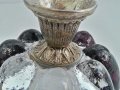 антикварна купа  фруктиера цветно  стъкло, снимка 3