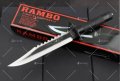 Лазерно заточен огромен нож Рамбо RAMBO First Blood II с кожена кания,  и комплект за оцеляване , снимка 2