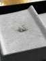 Сребърни обеци четерилистна детелина, снимка 1 - Обеци - 43894425