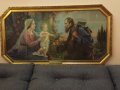 Винтидж картина,икона Светото семейство, Исус, Мария и Йосиф. 