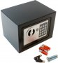 Електронен сейф за ценности, обезопасен с код и ключ AG613, #1000051707, снимка 3
