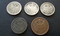 Монети. Германия.Много стари райх монети. 2 и 5 пфенига. 1890, 1899,1904, 1914,1922 година, снимка 8