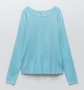 Светлосиня блуза от много фино тъничко плетиво , снимка 1 - Блузи с дълъг ръкав и пуловери - 43812522