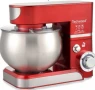 Планетарен миксер с купа от инокс Techwood TRO-1055, 1000W, 5л., 3бъркалки, 6степени + Pulse, Червен, снимка 13