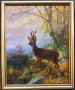 Горски пейзаж със сръндак, картина за ловци, снимка 1 - Картини - 27698336