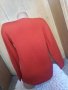 Червена дебела блуза плетиво С/М, снимка 3