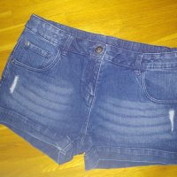 Къси дънкови панталонки, за р.164, снимка 4 - Детски къси панталони - 40047758