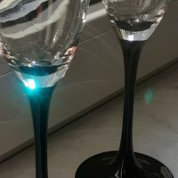 Комплект от 2 чаши за  Champagne Black Stem Luminarc- Vintage, снимка 9 - Антикварни и старинни предмети - 32316387