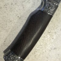 Богато гравиран ловен нож Ст. 65х13, размери 120х230 , снимка 3 - Ножове - 39553939