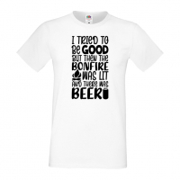 Мъжка тениска I Tried To Be Good But There Was Beer,Бира,Бирфест,Beerfest,Подарък,Изненада,Рожден Де, снимка 1 - Тениски - 36378026