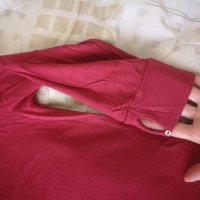 Червена блуза Дика , снимка 8 - Блузи с дълъг ръкав и пуловери - 40808539