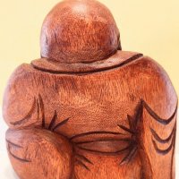 Масивна дървена фигура Буда, подарък сувенир декорация, ръчна изработка, снимка 3 - Декорация за дома - 32413860