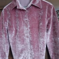 Шикозна НОВА Риза от Копринено Кадифе с дезайн тип Корсет на гърба, снимка 3 - Ризи - 35533041