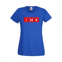 Дамска тениска Свети Валентин I Lv U, снимка 2 - Тениски - 35647057