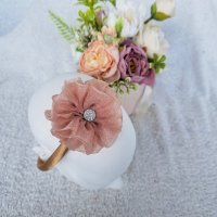 Диадеми с цвете от органза, снимка 10 - Аксесоари за коса - 39495512