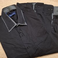 Мъжка черна риза, Теодор,ХL, снимка 1 - Ризи - 43347523