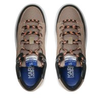 KARL LAGERFELD № 42 🍊 Мъжки кожени спортни обувки "BLACK & BEIGE" нови с кутия, снимка 4 - Спортно елегантни обувки - 43024137