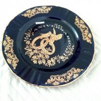 Декоративна испанска чиния с позлата, снимка 1 - Други ценни предмети - 33011236