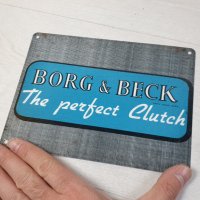 Метална Мото Декоративна Ретро Табела Borg & Beck The Perfect Clutch, снимка 3 - Декорация за дома - 39503900