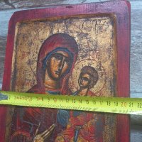 Стара икона Богородица с Младенеца , снимка 4 - Икони - 44864734