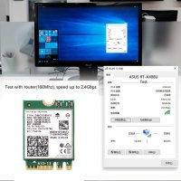 Нова ДвуБандова Wi-Fi 6 Карта Intel AX210G NGFF M.2 802.11ax 3000Mbps Bluetooth 5.2 AX210NGW AX210, снимка 9 - Части за лаптопи - 39697099